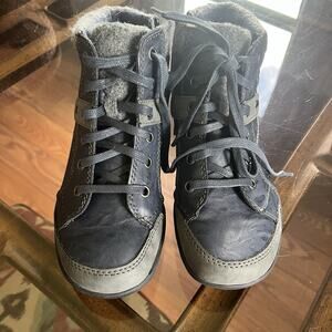 Women’s Earth Origins Rapid Ricky Boot 6.5 Navy Blue Vegan Fleece Indie Grunge